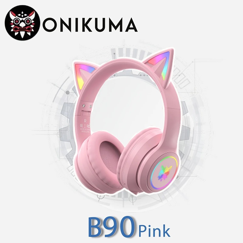 Onikuma B90 Pink Cat Ear Gamin - огляд і ціна Gaming Headset With Mic Rgb