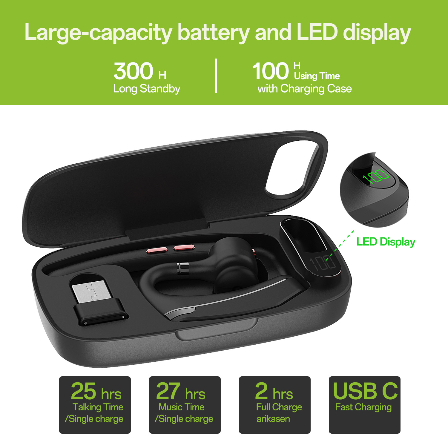 Bluetooth Headset, Wireless Ea - огляд і ціна Type C Wired Earphones With Mic