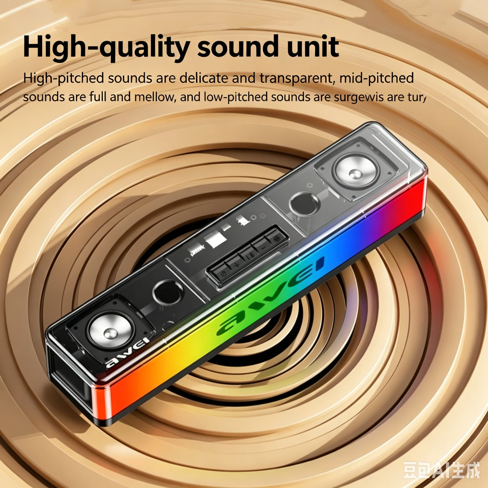 RGB Bluetooth Speakers Soundba - огляд і ціна Rgb Computer Soundbar For Pc