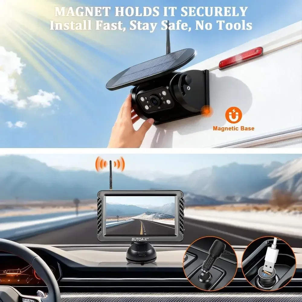 X5 Magnetic Solar Wireless Bac - огляд і ціна Cameras