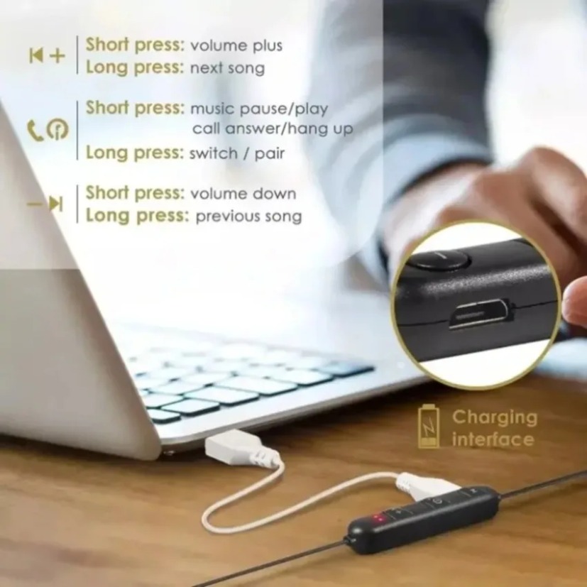 Neckband Bluetooth Earphones I - огляд і ціна Magnetic Neckband Sports Earphones