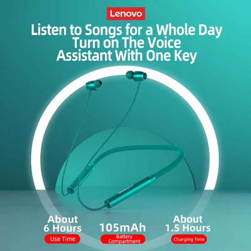100% Origial Lenovo HE05X Blue - огляд і ціна Magnetic Neckband Sports Earphones