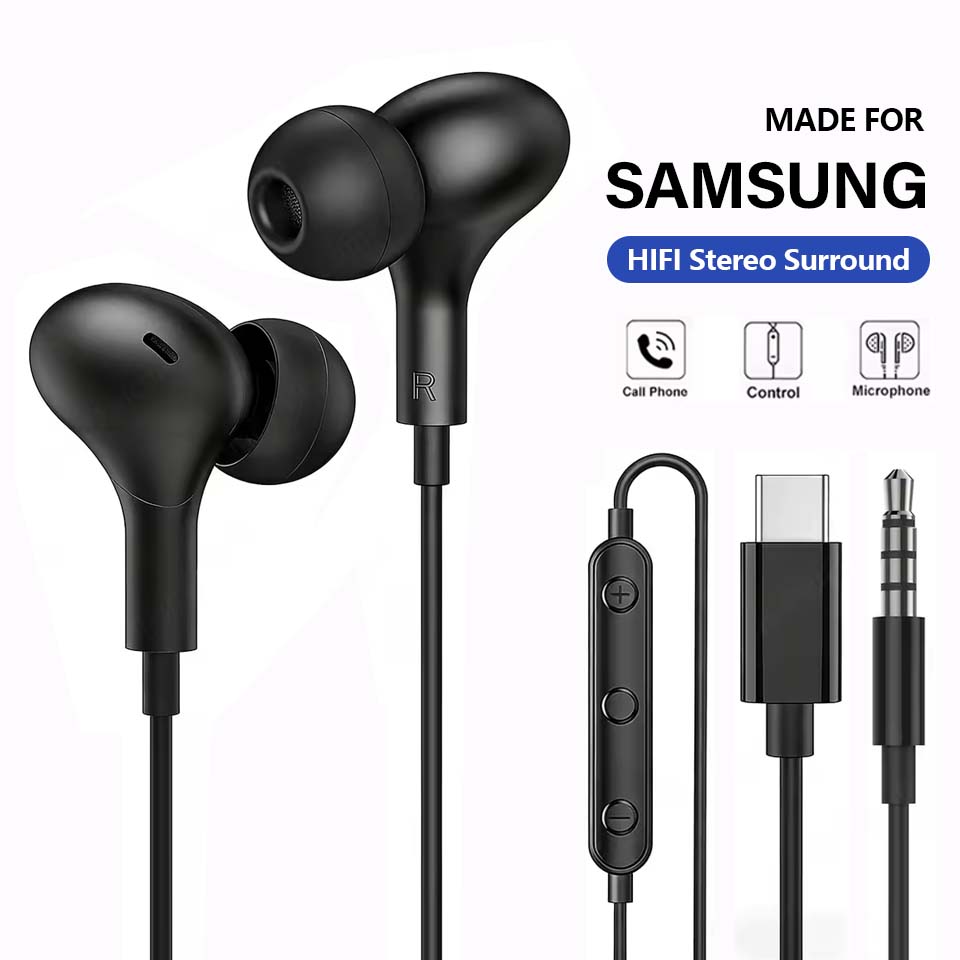 USB C Headphone for Samsung Ga - огляд і ціна Type C Wired Earphones With Mic