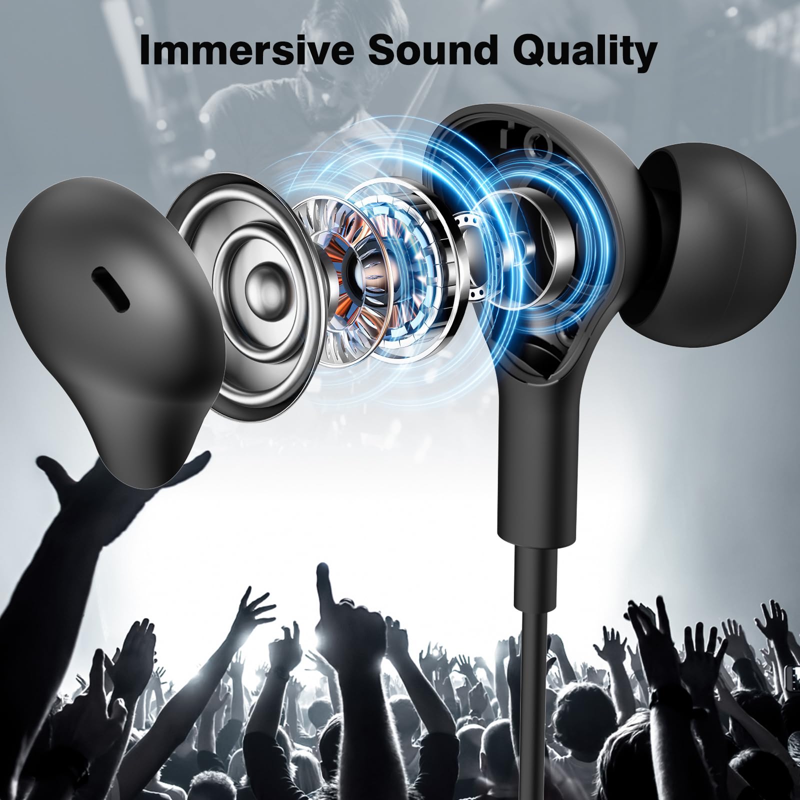 USB C Headphone for Samsung Ga - огляд і ціна Type C Wired Earphones With Mic