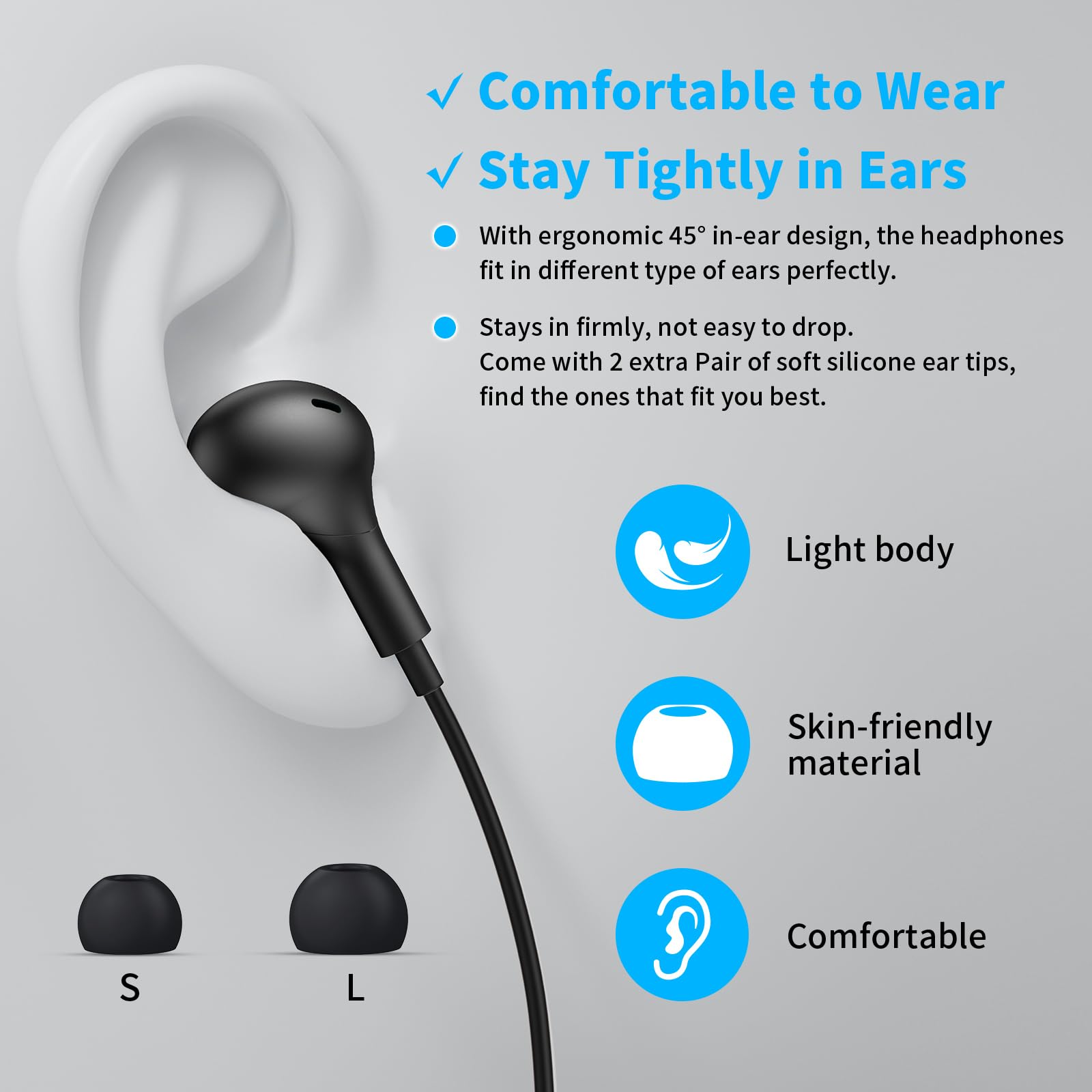 USB C Headphone for Samsung Ga - огляд і ціна Type C Wired Earphones With Mic